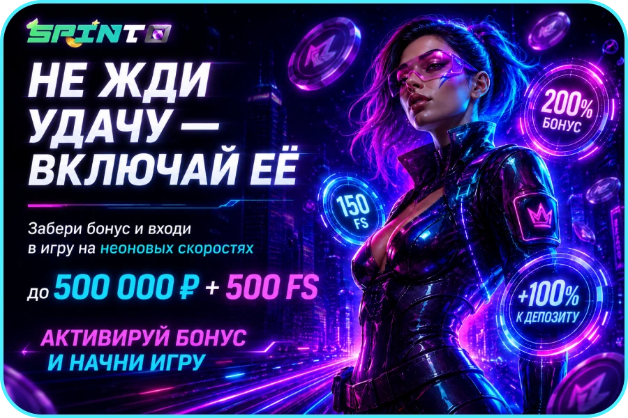 Приветственный бонус spinto casino